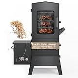 Vertical Pellet Smoker Grill with Digital Temperature Control, 4-Rack Electric BBQ Smoker with Meat Probe & Cover, 616 Sq.In Outdoor Pellet Grill for Smoking Brisket, Ribs, Chicken & Sausage