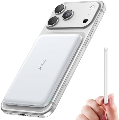 for Magsafe Portable Charger, 5000mAh Slim Wireless Magnetic Power Bank
