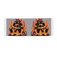 Firefighter Fireman Print Women'S Cashmere Feel Shawl Wrap Scarf Warm Scarf Poncho Cape For Women Evening Dresses