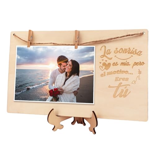 DPKOW Original Regalo para San Valentín Hombre Mujer, Marco Fotos para Pareja Regalo cumpleaños Navidad, Marco Foto San Valentín Novio Novia Regalo Aniversario