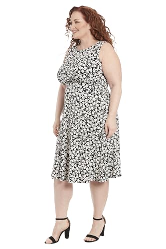 Image of London Times Women's Dresses Inset Waist Midi Dress Career Office Occasion Guest of