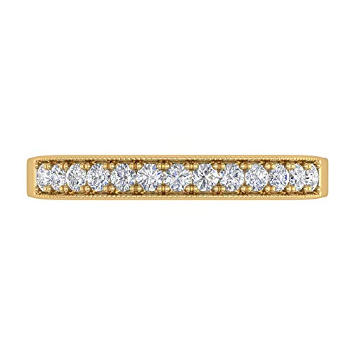 1/4 Carat Prong Set Diamond Ladies Anniversary Wedding Band in 10K Gold3