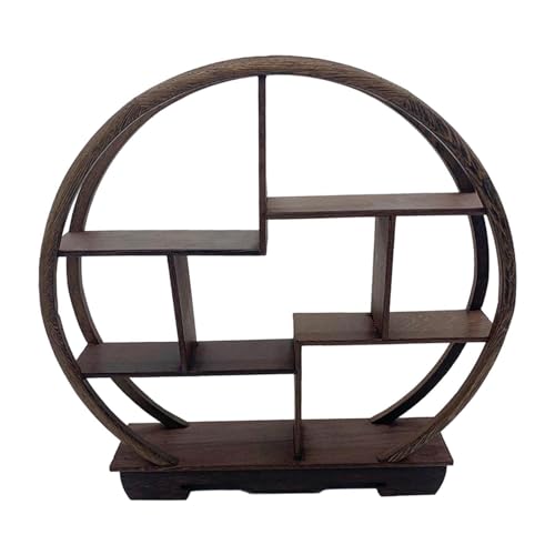 siduytin Étagère de présentation en bois intemporelle, présentoir décoratif pour objets de collection, finitions exceptionnelles. Support en bois pour présentoir, ornement et décoration intérieure.