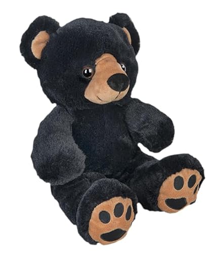 Benjamin The Black Bear 16 Inch Plush Stuffed Animal – Soft Cuddly Teddy Bear Toy, Huggable Plushie Companion and Gift for Kids, Toddlers, and Adults