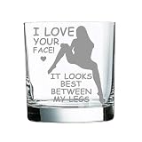 yENGRAVE Sexy Engraved Whiskey Glass β Funny Husband or Boyfriend Gift β Anniversary Humor Rocks Glass β 11 oz Sexy Drinking Gift for Men β Unique and Playful Barware for Couples