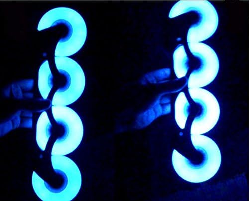 katrinacoco 8 Pieces/Lot Flash Roller Wheels LED Light Sliding Inline Skate Wheels 90A Outdoor Sports (Blue, 80MM)