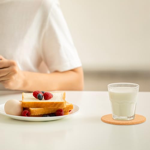 20 Stück Untersetzer aus Kork, rund, Retro, 10cm Untersetzer aus Holz, Vintage, für Getränke, Kaffee, lustig, Naturholz, geeignet für Restaurant zu Hause, Büro