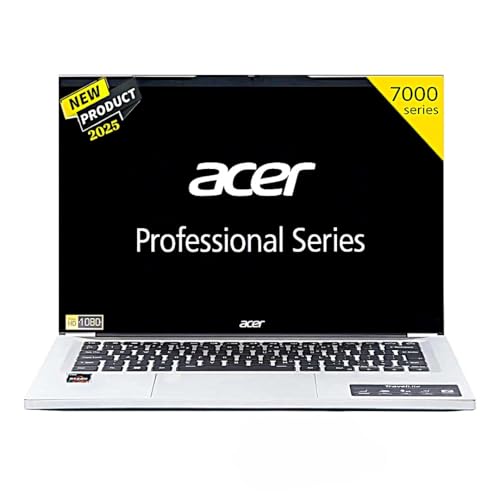 acer Professional 14, AMD Ryzen 3-7330U, 8 GB RAM, 512 GB SSD, Full HD 14", Windows 11 Pro, MSO21, Pro Silver, 1.39 KG, Professional Premium Laptop, Travel Lite view 1