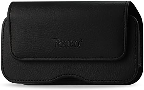 Reiko Leather Horizontal Carrying Pouch for Case for Apple iPhone 6 - Retail Packaging - Black