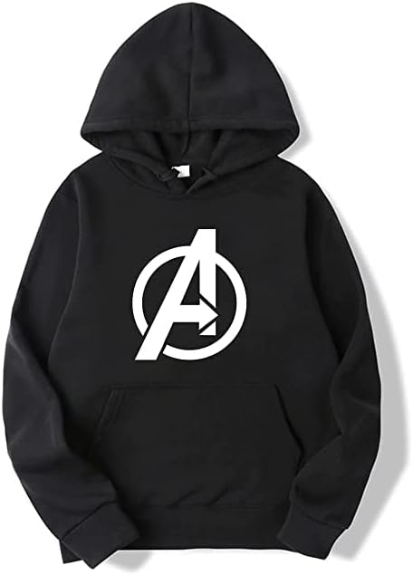 Looky Wooky Avengers Sweatshirt Hoodie Men and Women | Black Avengers Hoodie Amazon | Black Winter Hoodies for Unsex