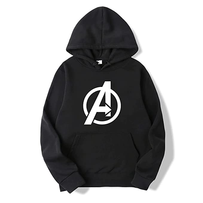 Looky Wooky Avengers Sweatshirt Hoodie Men and Women | Black Avengers Hoodie Amazon | Black Winter Hoodies for Unsex