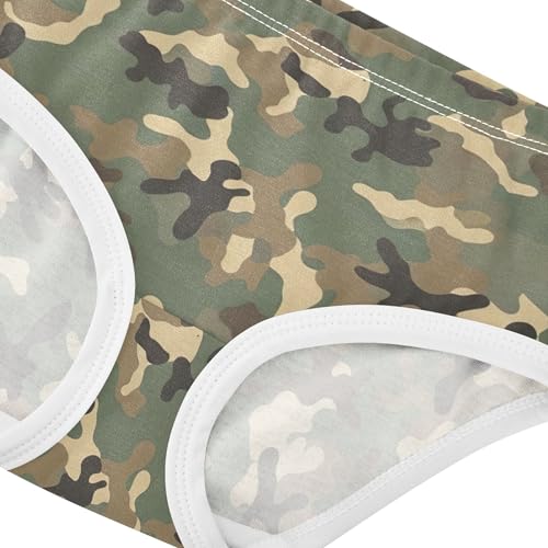 Classic Camouflage Green Brown Toddler Underwear Floral 2t Cotton Panties for Girl Durable Undies Kids Briefs4