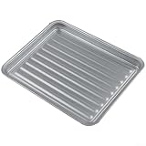 Alta per temperatura sicura griglia vassoio 380 x 280 mm facile da pulire | Robusta struttura in acciaio, supporta cibi pesanti, nessuna deformazione, ideale per forno a microonde da 23-25 l