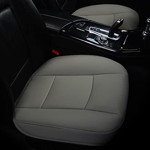 Image of 1Piece Car Seat Cover PU Leather Front Car Seat Protector Driver Seat Cover Wrapping Edge Seat Bottom Coverfor Four Seasons (53x52 cm) (grey-a)