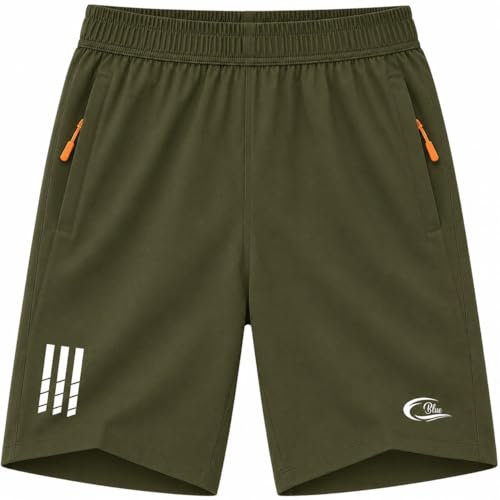 Image of CBlue Men's Outdoor Quick Dry Lightweight Sports Shorts with 2 Zipper Pockets, Breathable Hiking Running Gym Workout Athletic Shorts | CBblue Men's Quick Dry Sports Shorts with Zipper Pocket