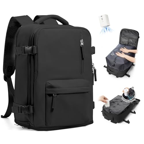 SZLX Sac à Dos Sous Vide Bagage à Main Pour Femmes, Sac à Dos Airbag Avec Système De Vide Pour Le Voyage, Ryanair Travel Ruscksack Taille Cabine Avec Pompe étanche...