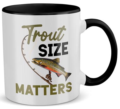22Feels Size Matters Mug - Funny Fishing Gift Brook Trout Fish Mens Coffee Cup Dad Grandpa Father Uncle Birthday Christmas Fly Game Sport Fisherman (11oz) 22Feels Size Matters Mug - Funny Fishing Gift Brook Trout Fish Mens Coffee Cup Dad Grandpa Father Uncle Birthday Christmas Fly Game Sport Fisherman (11oz)