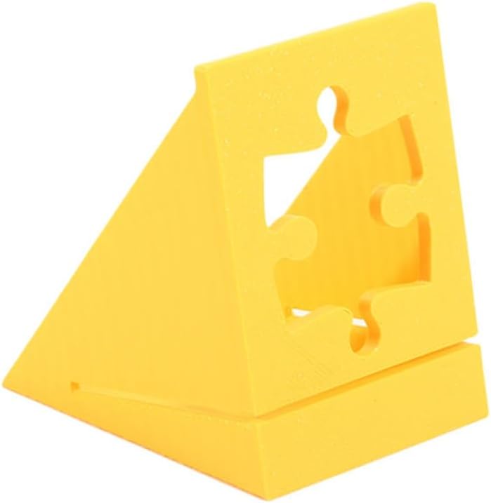 Puzzle Lid Stand: Jigsaw Puzzles Easel - Poster & Reference Image Holder - Lid & Board Display Rack Support with Non-Slip Base Hands(Yellow)