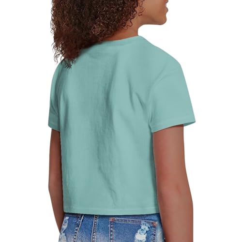 Image of Kids Crop Top Short Sleeve T-Shirts for Girls Size 5-14