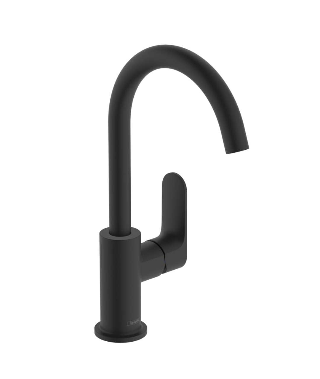 Hansgrohe Rebris S Basin Mixer Tap 210 with Swivel Spout and Pop-Up Waste Set, Matt Black, 72536670 — image 1