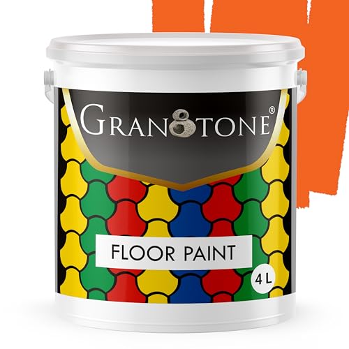 Image of GRANOTONE Floor Paint Orange 4 L Anti Slip Polyurethane Acrylic Durable Concrete Sealer
