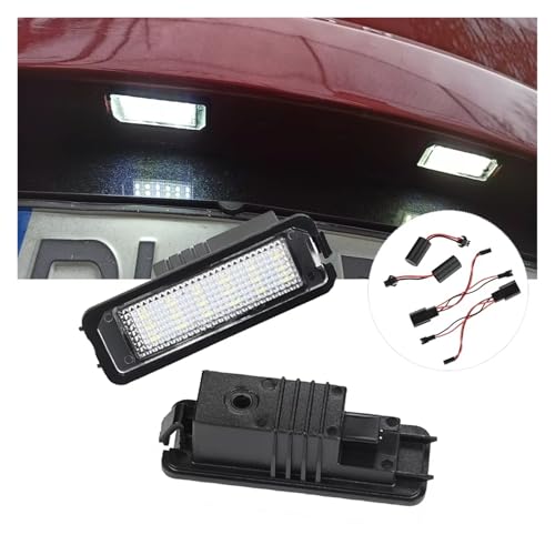 Luz de placa matrícula LED trasera compatible con VW GTi, Passat B7, CC, EOS y Scirocco 2x 4