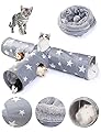JanYoo Bunny Tunnel Rabbit Hideout Bunny Toys for Rabbits Accessories Guinea Pig Ferret Kitty 3 Ways Collapsible Tunnels