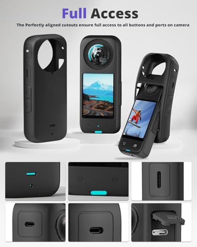 Image of VERTUS Silicone Protective Case Cover for Insta 360 X5 / X4 (Black)