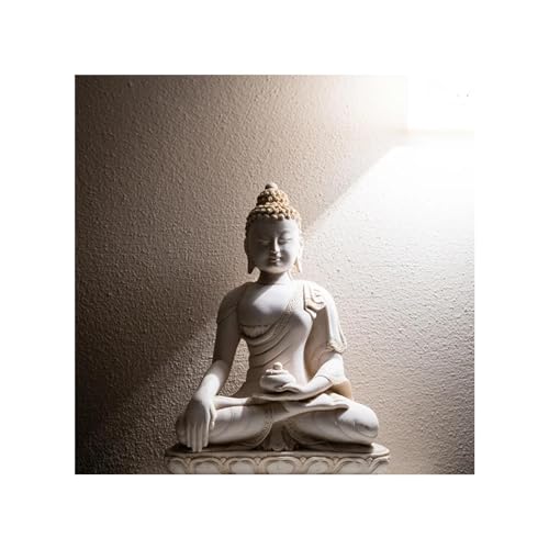 Peinture Bouddha blanc toile calligraphie affiche murale salon sans cadre 60x60