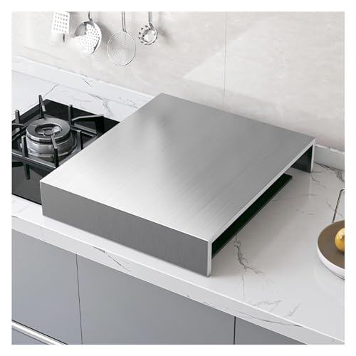 SHAARI Plaque De Recouvrement Pour Cuisinière À Gaz, Support En Acier Inoxydable Résistant Aux Rayures, Agrandissez Votre Cuisine(40x48x7cm,1mm)