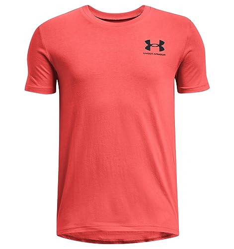 Under Armour Boys Cotton Short Sleeve T-Shirt Junior Venom Red 5-6 Years