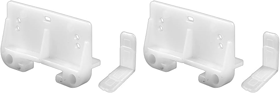 Prime-Line R 7128 18 pulgadas x 1-516 pulgadas, kit de guía de cajón blanco (1 kit) (paquete de 2)