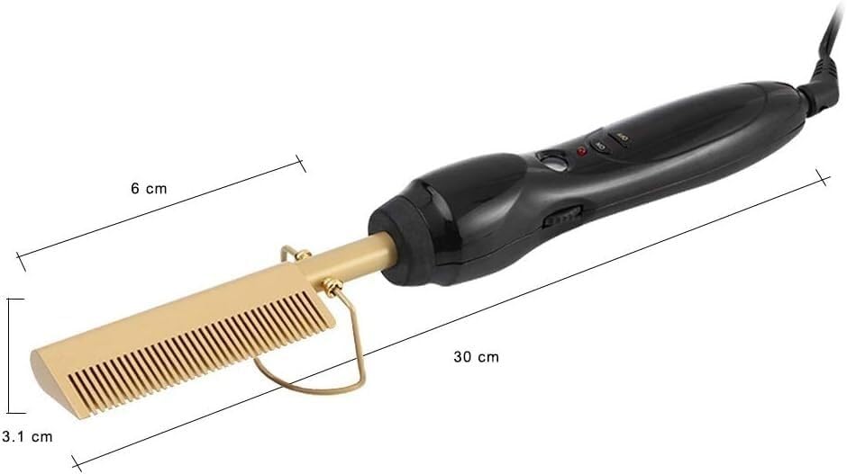 Plancha Rizadora y Peine Caliente para Cabello, Uso en Seco y Mojado, Plancha Profesional con Panel de Aleación miniatura 2