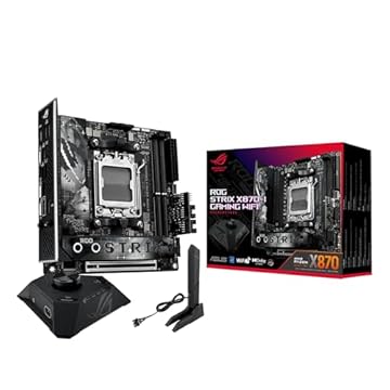 ASUS ROG STRIX X870-I GAMING WIFI - Placa-mãe Mini-ITX AMD X870, 4 Slots de Memória DDR6X, 12 Portas USB, Wi-Fi