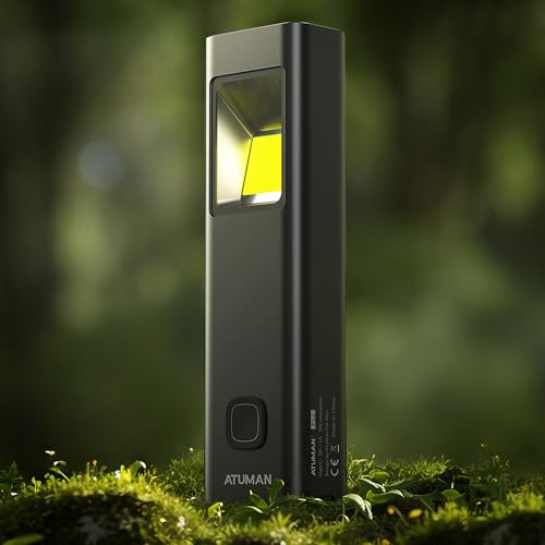 ATuMan Rechargeable Magnetic Work Light, LED Flashlight, 7 Lighting Modes Light for Car Repairing, Emergency, Camping, Outdoor Fishing, Ideal Mens Tool Gifts