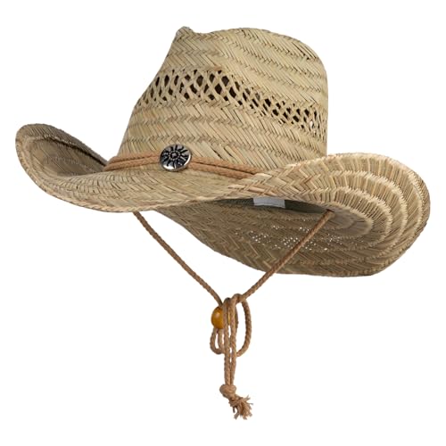 e4Hats.com Western Style Cowboy Hat - Natural OSFM