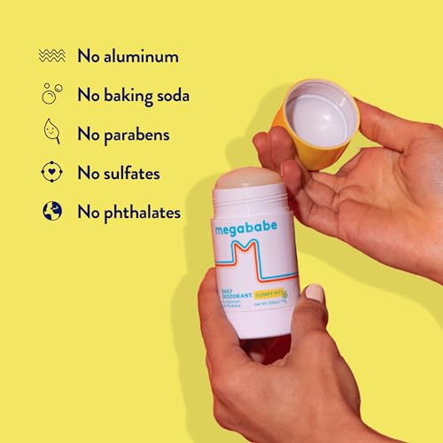 Megababe Daily Deodorant - Sunny Pits | Aluminum-Free, Clear & Clean | 2.6 oz - Thumbnail 5
