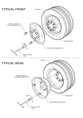 Image of 4pcs 19.5 inch Polished Stainless Steel Dually Wheel Simulators,Nice Looking and Durable Bolt On Wheel Cover, 10 Lug 5 Hand Hole Hubcaps Fit for 2005-2025 Ford F450 /F550 with Installation Tool
