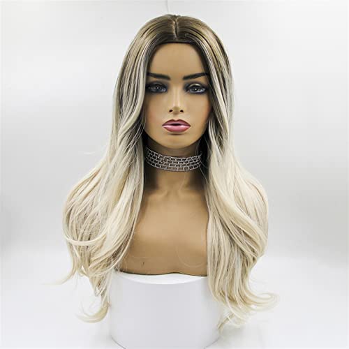 Perruque naturel synthétique longue ondulée résistante à la chaleur 24" - 4