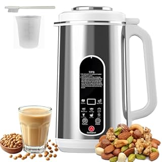 Nut Milk Maker Machine 1200ml,8 in 1 Multifunctional Plant Based Milk Maker, Automatic Soy Milk Maker Machine for Homemade Almond, Oat, Soy Milks etc, with Delay Start and Auto Clean