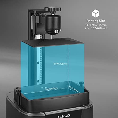 ELEGOO Resin 3D Printer, Mars 3 MSLA 3D Printer with 6.66 inches Ultra 4K Monochrome LCD and Ultra-high Printing Accuracy, Print Size 143*89*175mm³