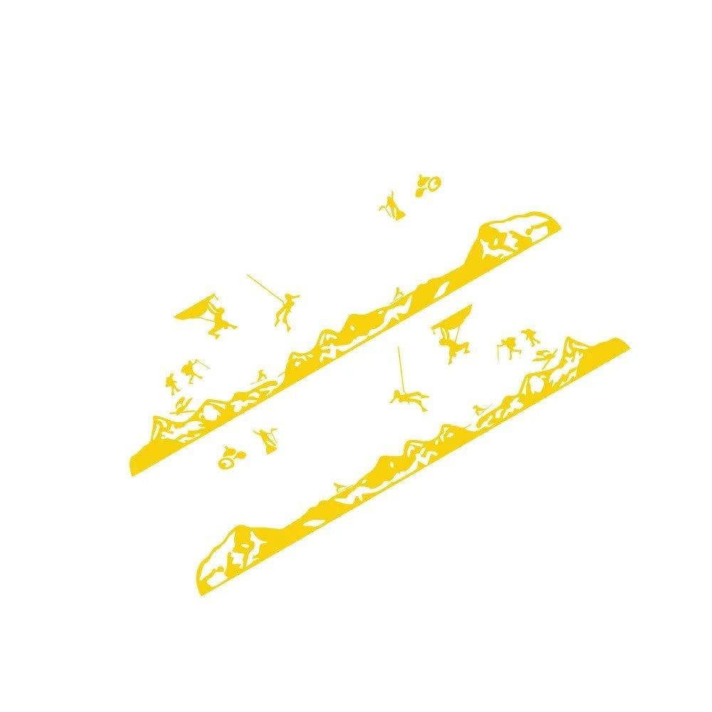Pickup Side Stickers Truck Mountain Edition Decor Decals(Glossy Yellow)