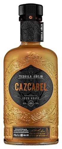 Cazcabel Añejo Tequila, 100% Blue Weber Agave, Award-Winning, Family Estate Grown & Produced, Additive-Free, Aged for 14 months in American Oak Barrels, 40% ABV, 70cl