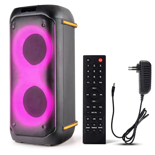 Pyle Altavoz Grande, Bluetooth, Portátil, Sistema True Wireless Stereo, con Bolsa de Transporte y tripode