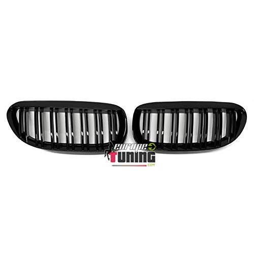 Grilles calandres sport noir brillant doubles lames pour BMW E63 E64 esthétique premium
