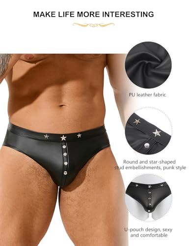 ohyeahlady Mens Sexy Thong Underwear Punk G-String Thong T-Back Low Rise Jockstrap Pouch Trunks Clubwear Rave Shorts4