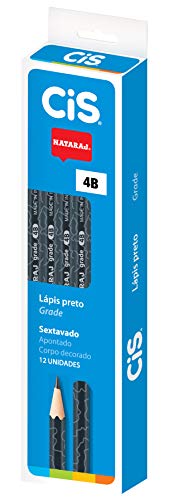 Lápis Grafite 4B Sextavado, CIS, Nataraj Grade, 12 Unidades