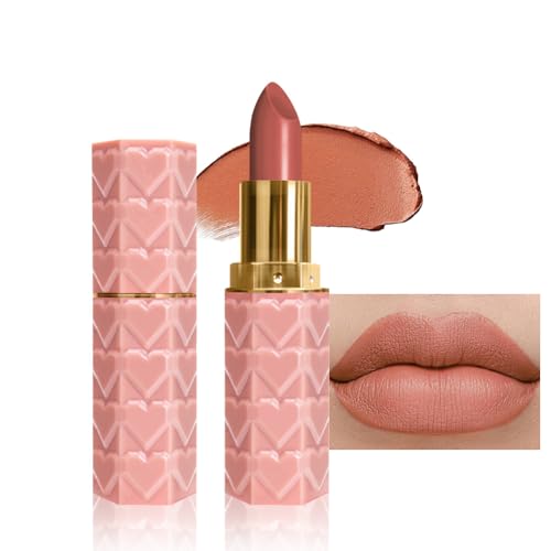 Image of evpct 1Pcs Nude Light Brown Lipstick, Silky Velvet Matte Lipstick Pack Sets for Women, Long Lasting Smudge Proof Lipsticks Lip Stain Makeup Kit matte lipstick 24 hours original N03