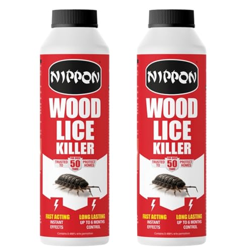 Nippon Woodlice Killer Powder 150g – Pack of 2 – Fast-Acting Insect Control for Woodlice, Ants, Earwigs & Crawling Insects – For Indoor & Outdoor Use