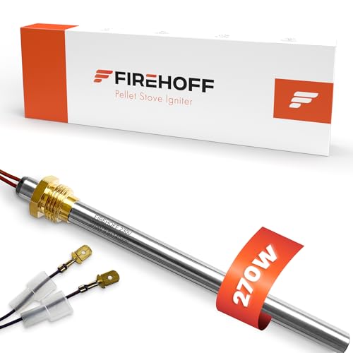 Bougie d'allumage pour poêle à granules - 270 W, 130/140 mm, diamètre 9,9 mm, filetage 3/8, avec cosses - GARANTIE 2 ans